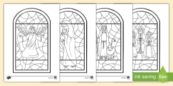 Stained glass christmas card craft