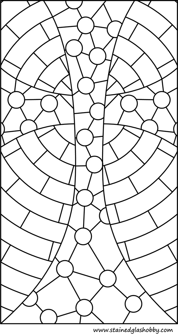 Stained glass cross free pattern