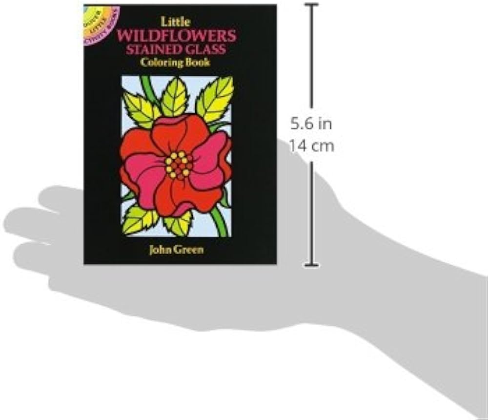 Little wildflowers stained glass coloring book dover little activity books flowers john green books