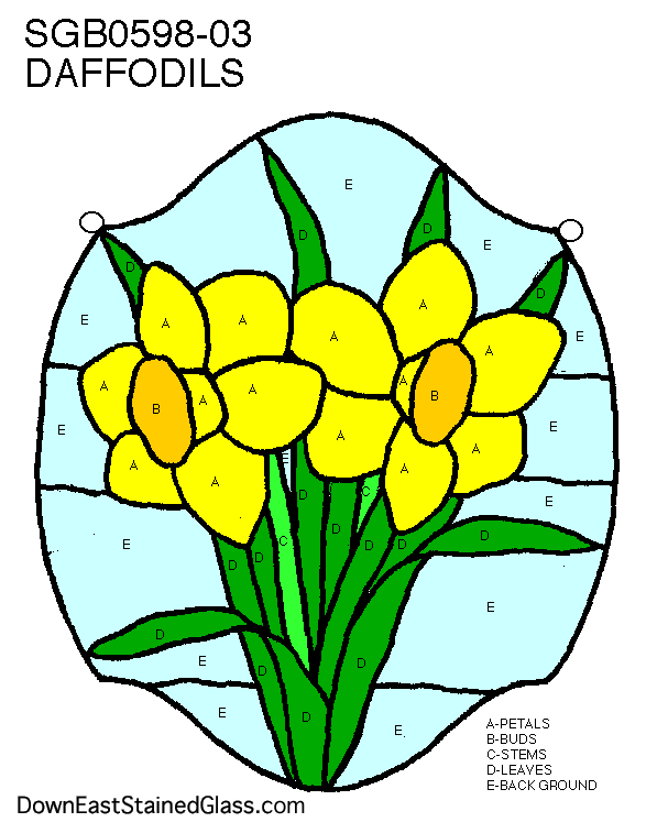 Daffodil stained glass pattern stained glass pattern club stained glass patterns stained glass quilt stained glass flowers