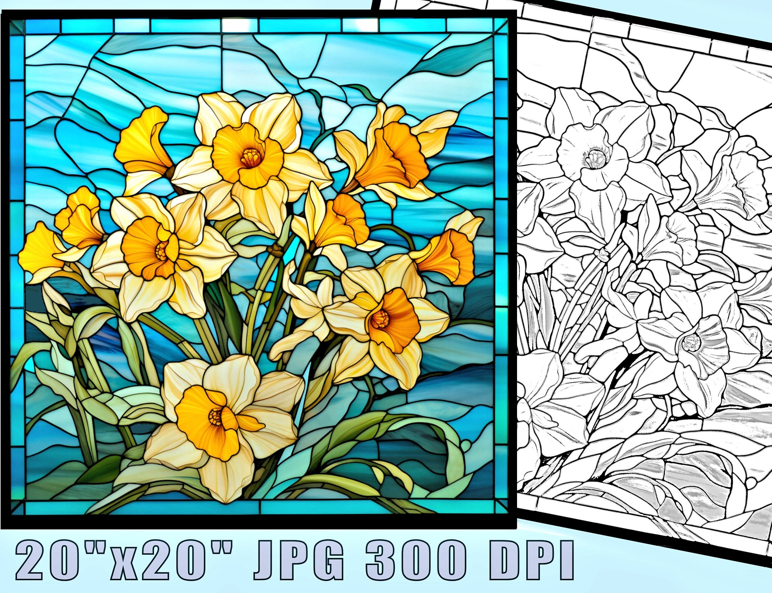 Daffodil stain glass