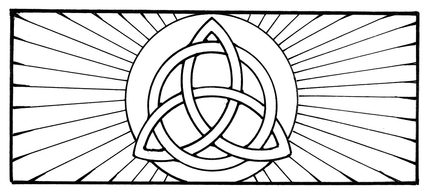 Stained glass coloring pages for adults