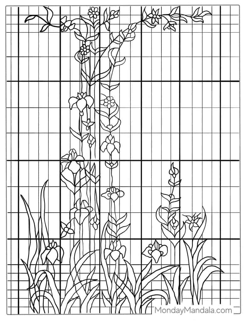 Stained glass coloring pages free pdf printables