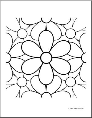 Clip art daisies coloring page i