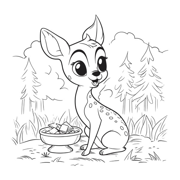 Thousand coloring book deer royalty