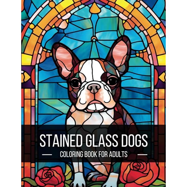 Stained glass dogs an incredible by expression colorful