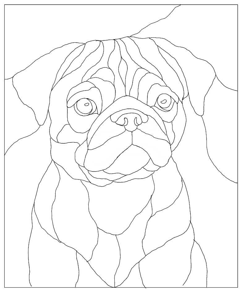 Pug puppy best stained glass patterns