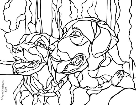 Custom stained glass pet patterns