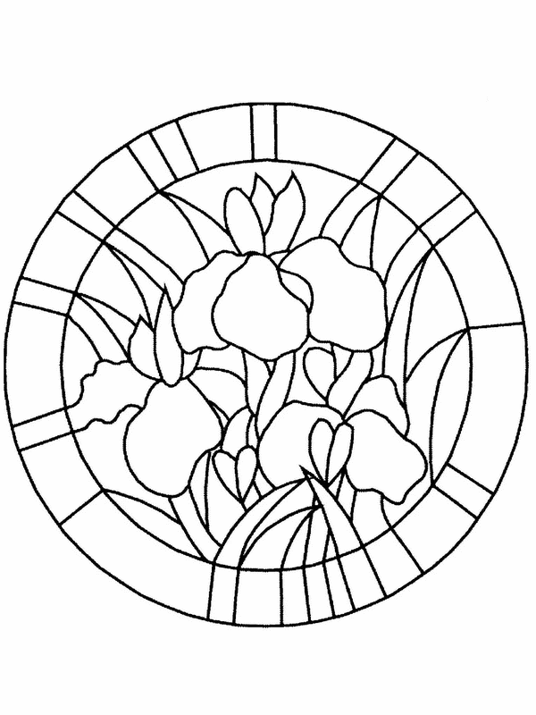 Stained glass easy coloring sheets