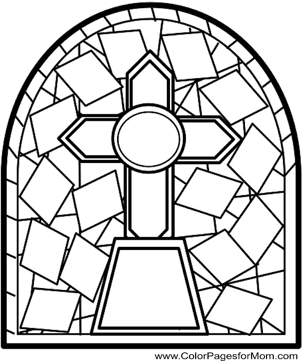 Advanced coloring pages stained glass coloring page