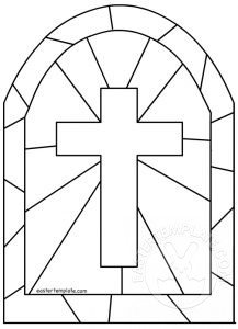 Religious easter coloring page