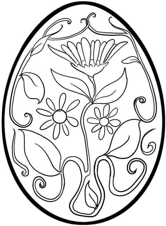 Easter eggs coloring pages printable for free download