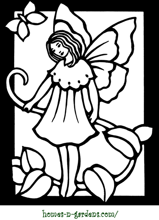 Garden fairies coloring