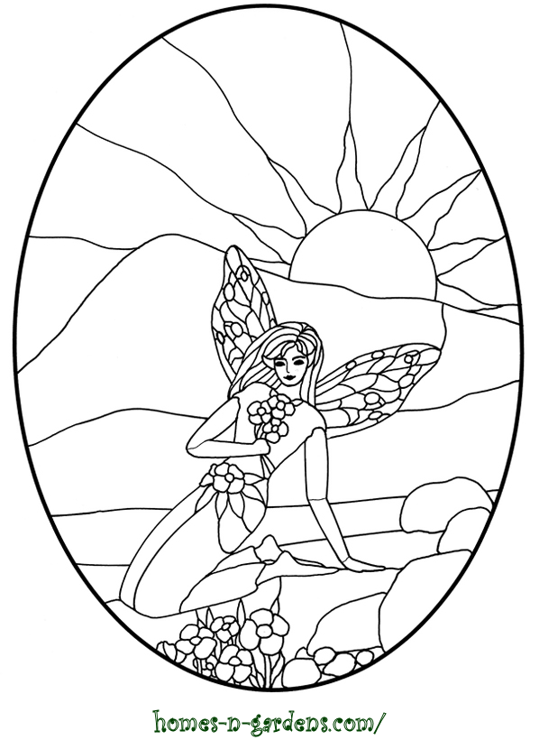 Garden fairies coloring