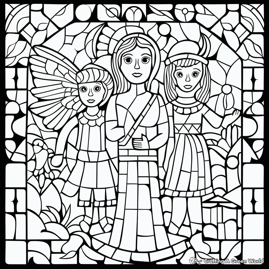Mosiac coloring pages