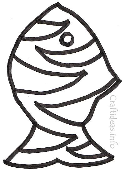 Free craft template or pattern for a fish