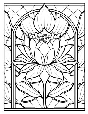 Ai dreams stained glass coloring book images â chris nelson