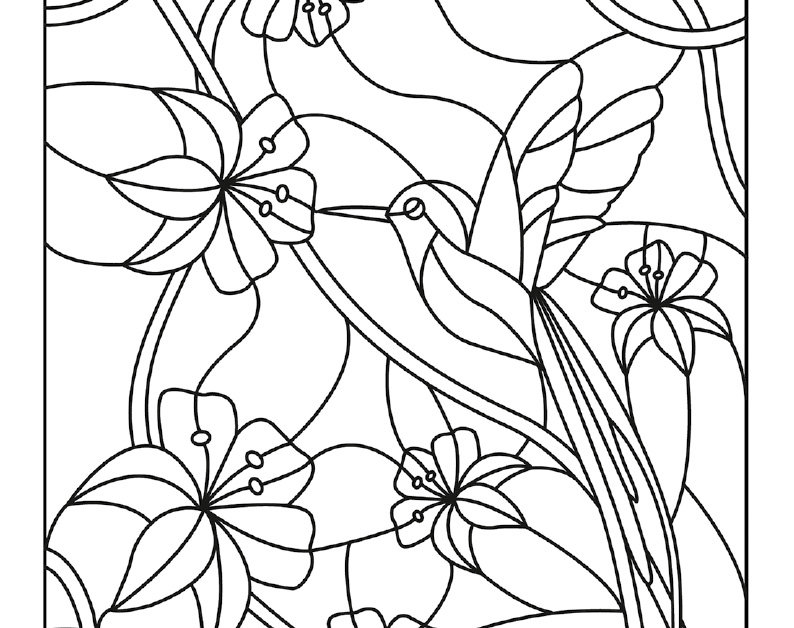 Colouring heaven collection stained glass flowers print magazine mindful pattern colouring pages colouring for beginners