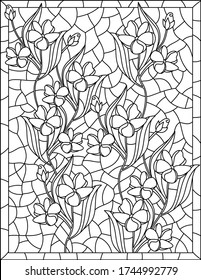 Stained glass flower over royalty