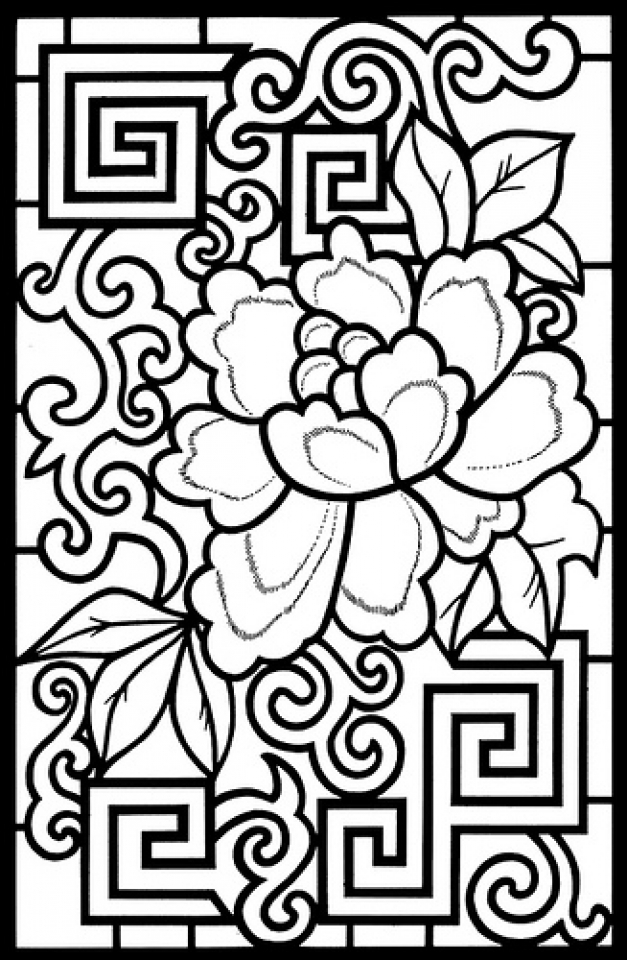 Free printable stained glass coloring pages