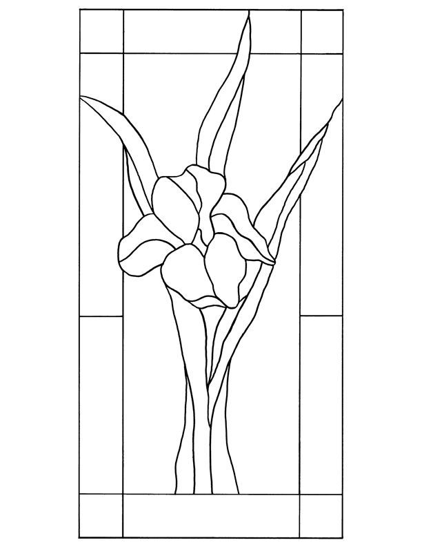 Iris panel stained glass patterns stained glass studio faux stained glass