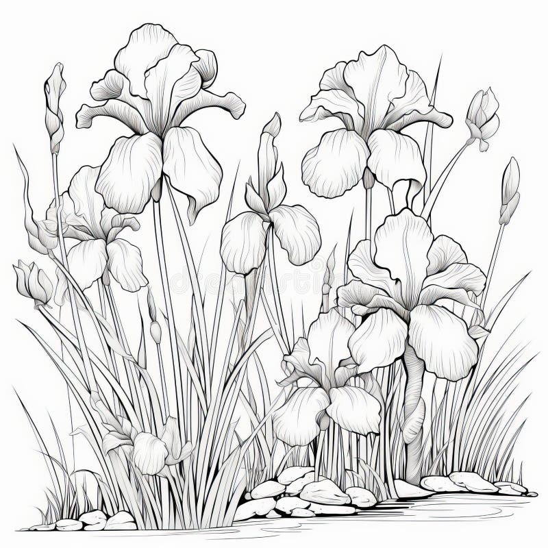 Iris coloring stock illustrations â iris coloring stock illustrations vectors clipart