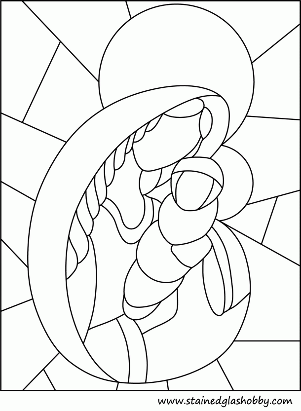 Printable stained glass patterns for coloring pages