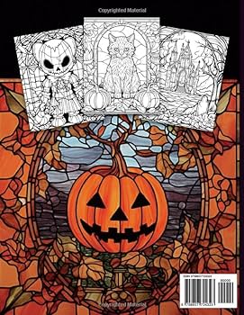 Stained glass halloween coloring book by chiko publisher