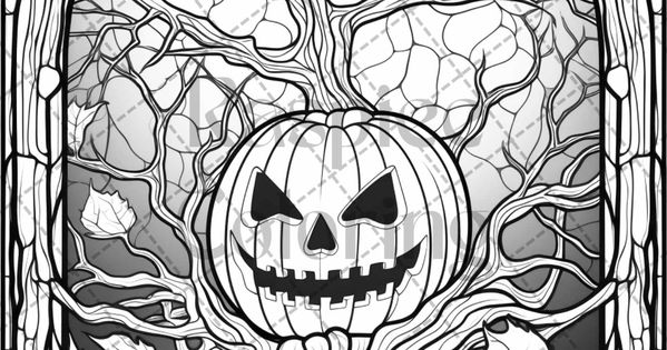 Halloween stained glass grayscale coloring pages printable for adul coloring pages coloring book art bat coloring pages