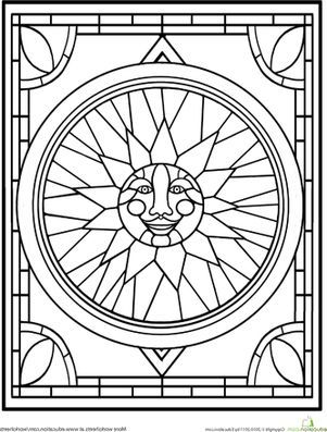 Stained glass window coloring pages stained glass patterns free abstract coloring pages stained glass designs