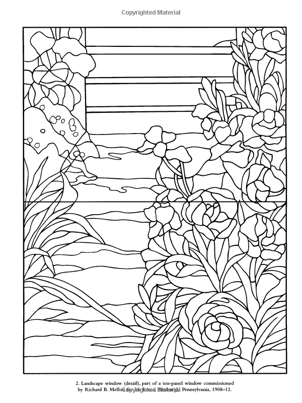 Color your own tiffany windows tiffany stained glass patterns stained glass patterns creative haven coloring books