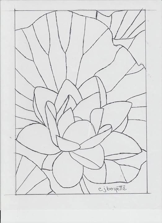 Water lily by carol boyette stained glass designs stained glass patterns stained glass art