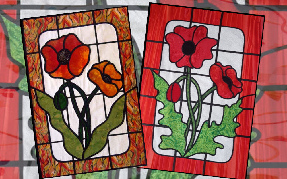 Stained glass poppy â