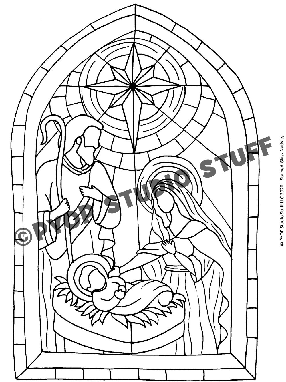 Stained glass nativity â pyop studio stuff