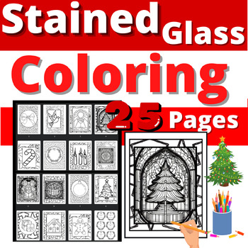 Stained glass coloring pages christmas holiday activity resource no prep made by teachers