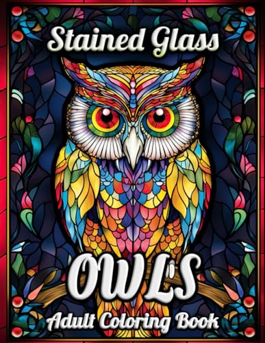Stained glass owls adult coloring book discover the tranquility of coloring with elegant owl motifs and exquisite stained glass art for adults by laura seidel