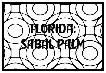 Florida sabal palm state tree coloring pages by anisha sharma tpt