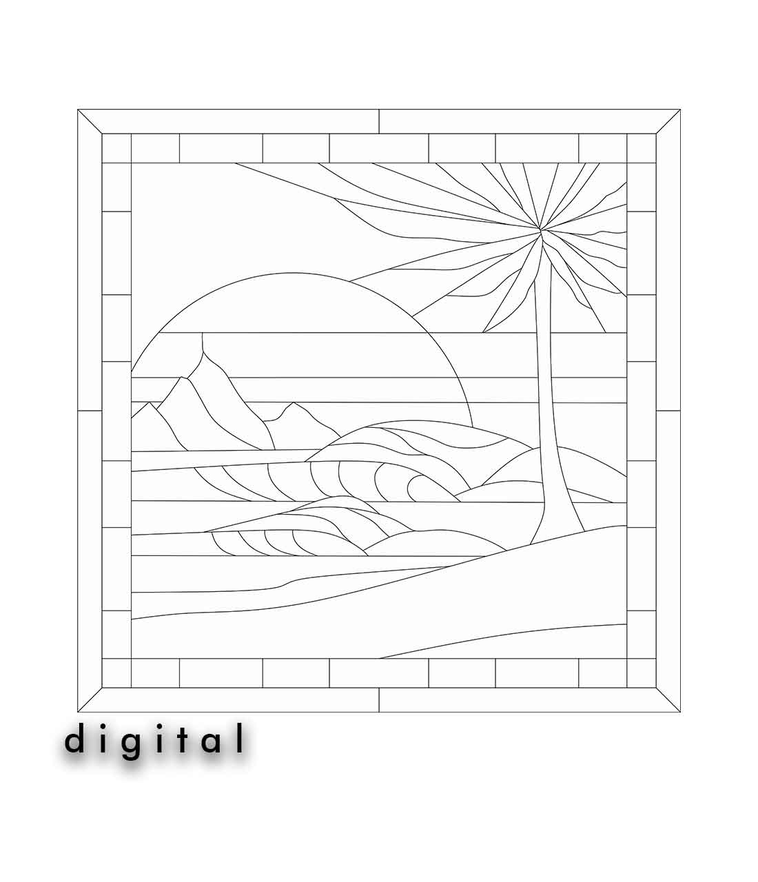 Beach stained glass pattern â stained glass patterns suncatchers