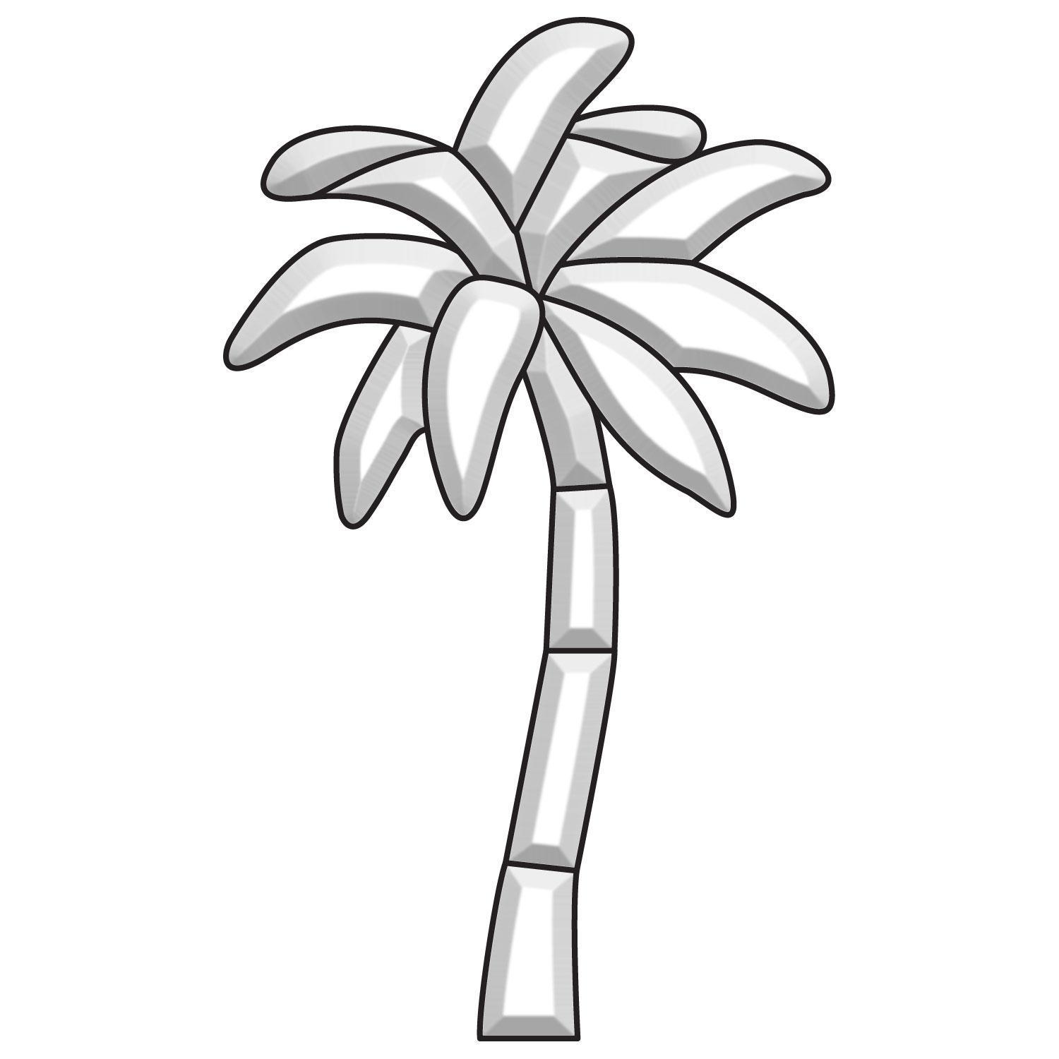 Palm tree bevel cluster assorted objects delphi glass