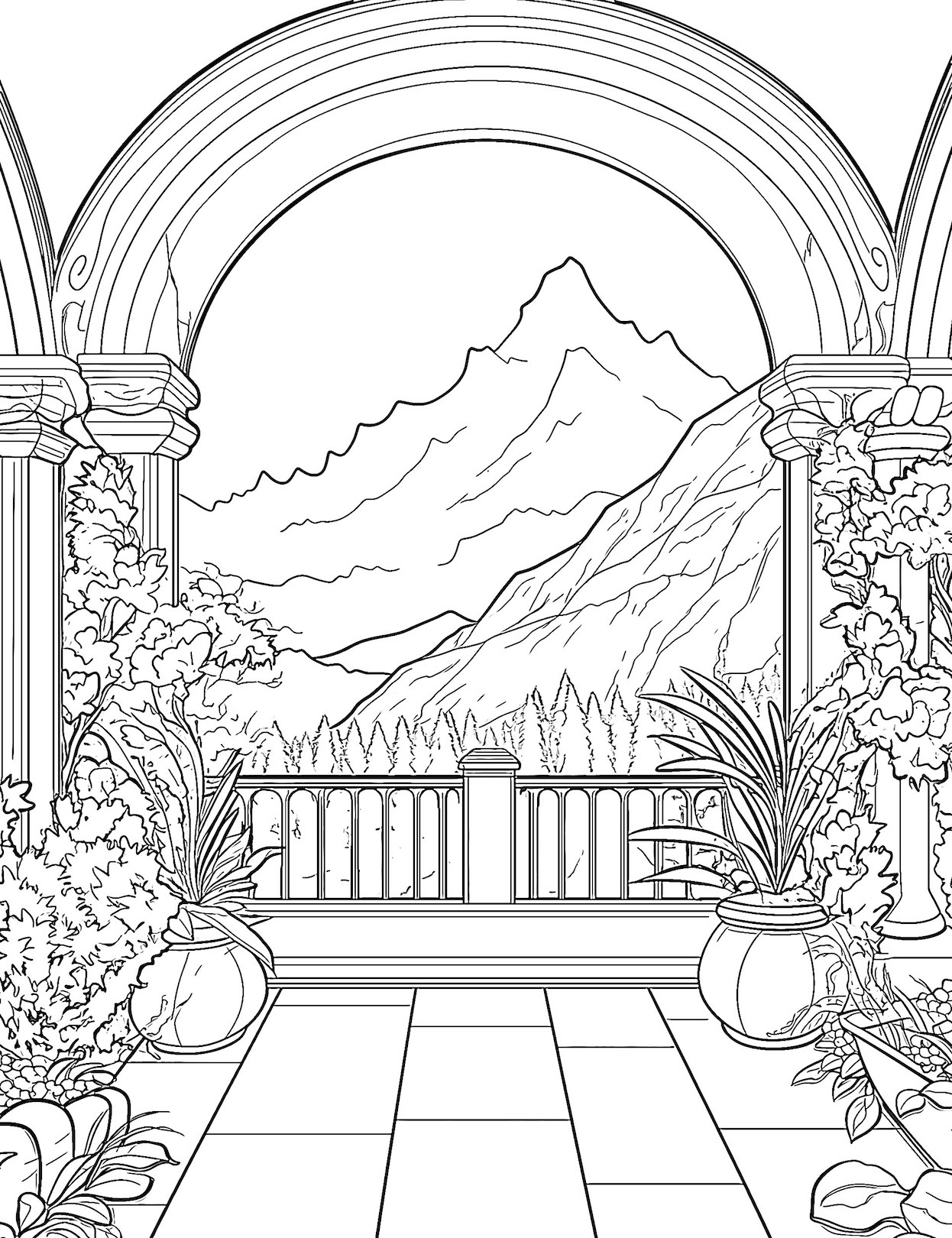 Breathtaking nature coloring pages