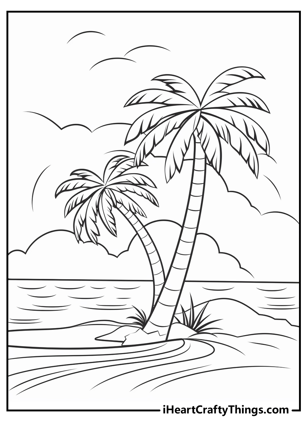 Tropical coloring pages free printables