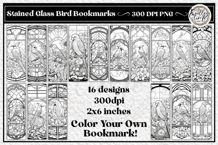 Coloring printable bookmark design bird coloring designs