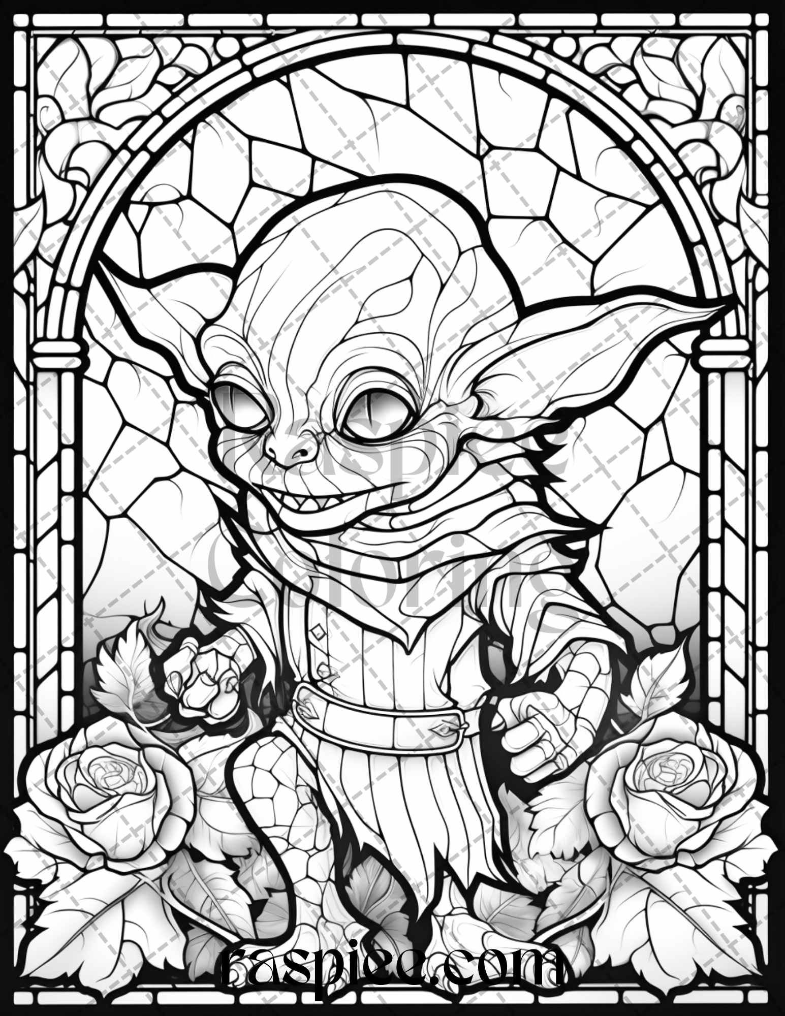 Halloween stained glass grayscale coloring pages printable for adul grayscale coloring coloring pages halloween coloring pages