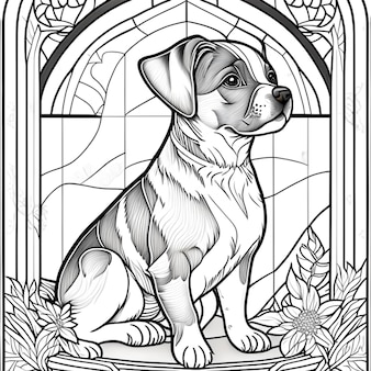 Page doberman terrier dog stained glass images
