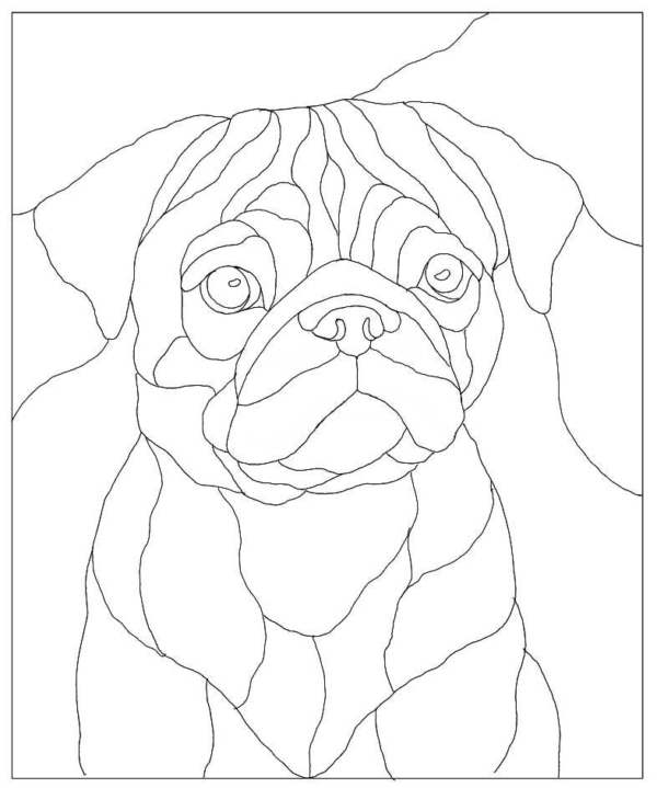 Pug puppy best stained glass patterns