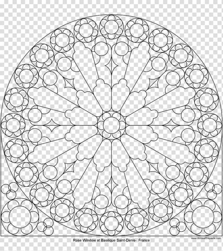 Free round black frame illustration rose window stained glass drawing islamic geometric patterns glass pattern transparent background png clipart