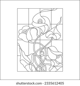 Stained glass templates round elements stained stock vector royalty free
