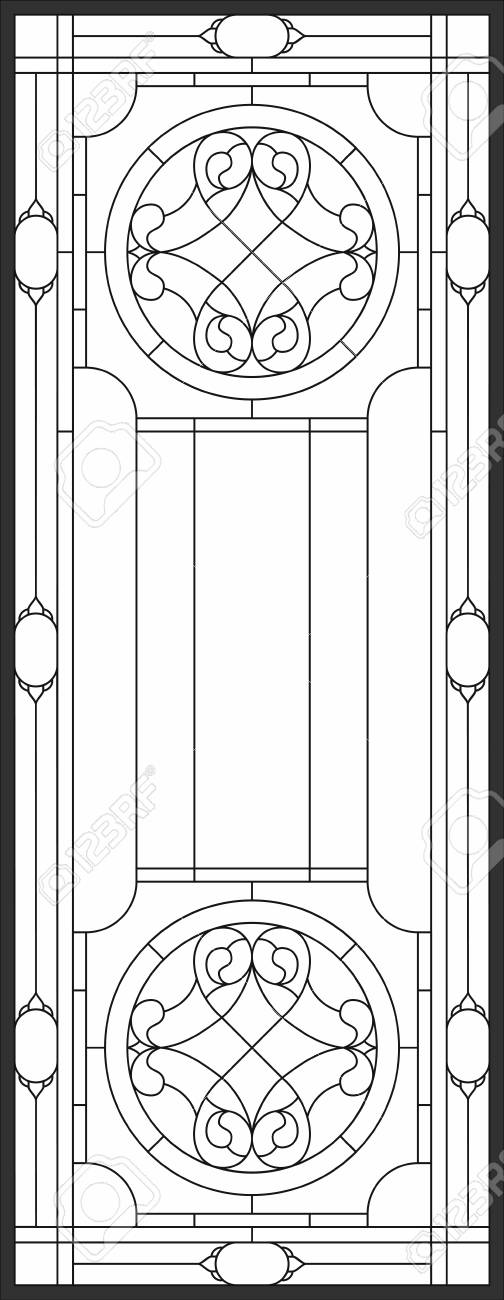 Outline sketch of stained