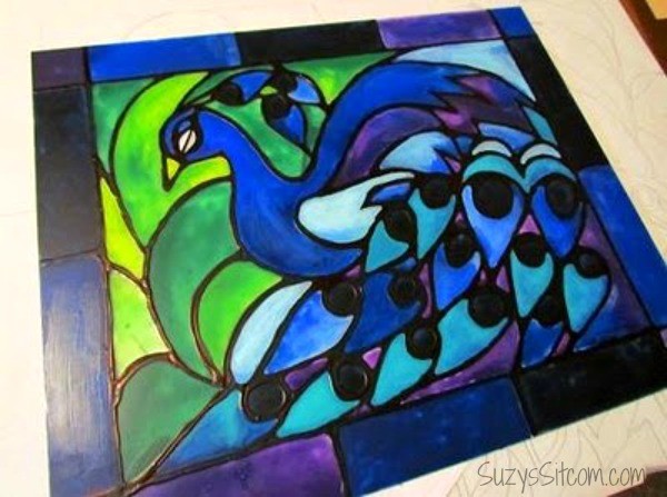 Faux stained glass