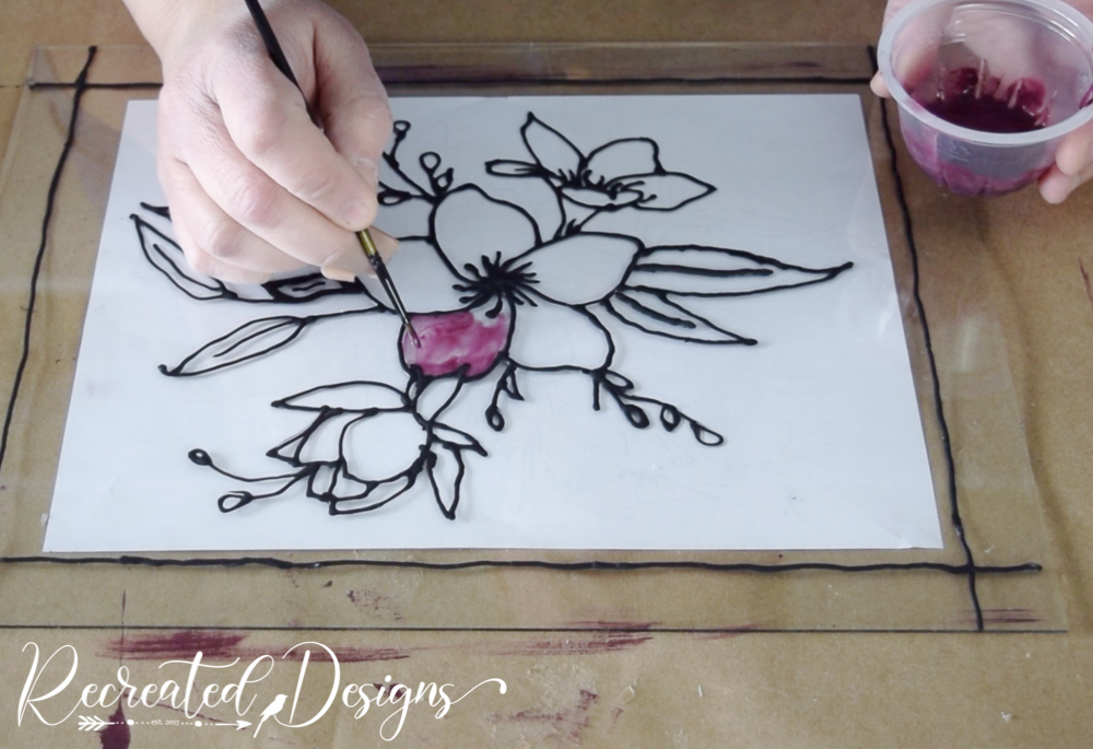 How to make stunning faux stained glass with just glue and paint